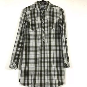 Columbia Sz S Saphire Peak Tunic Shirt Dress Plaid